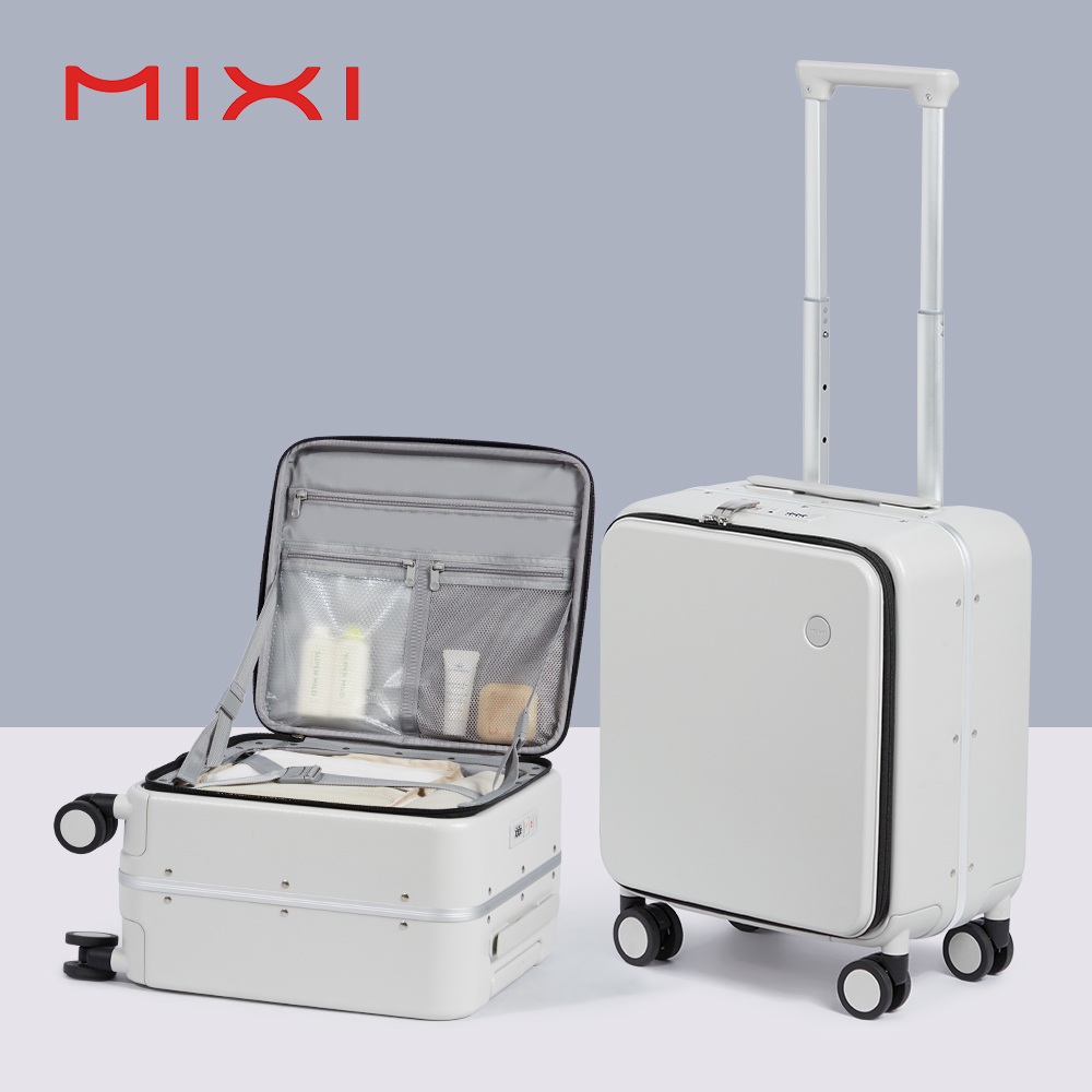 Aluminum Frame Carry On Luggage - Mixi 14 İnç, Koltuk Altına Sığan,