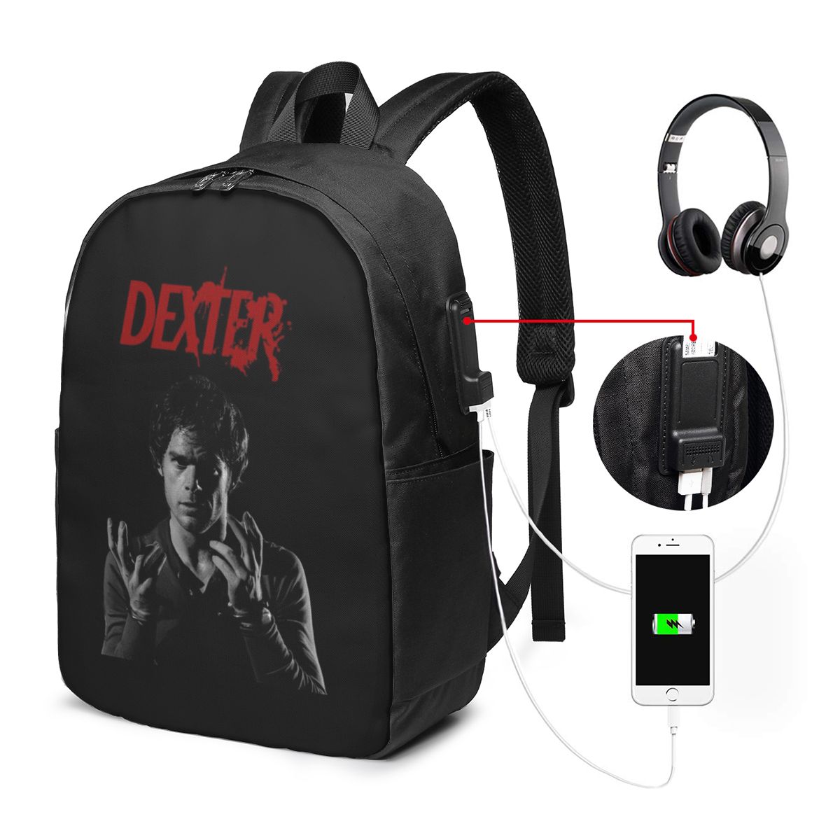 Travel Bags - Film Dexter Morgan Sırt Çantası Seyahat